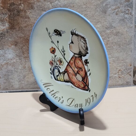 Schmid Hummel Mother's Day 1974 The Bumblebee Decorative Wall Hanging Plate - Picture 7 of 11